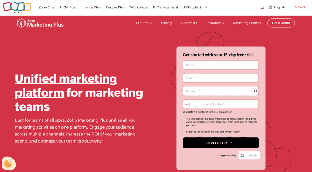 Zoho Marketing Plus